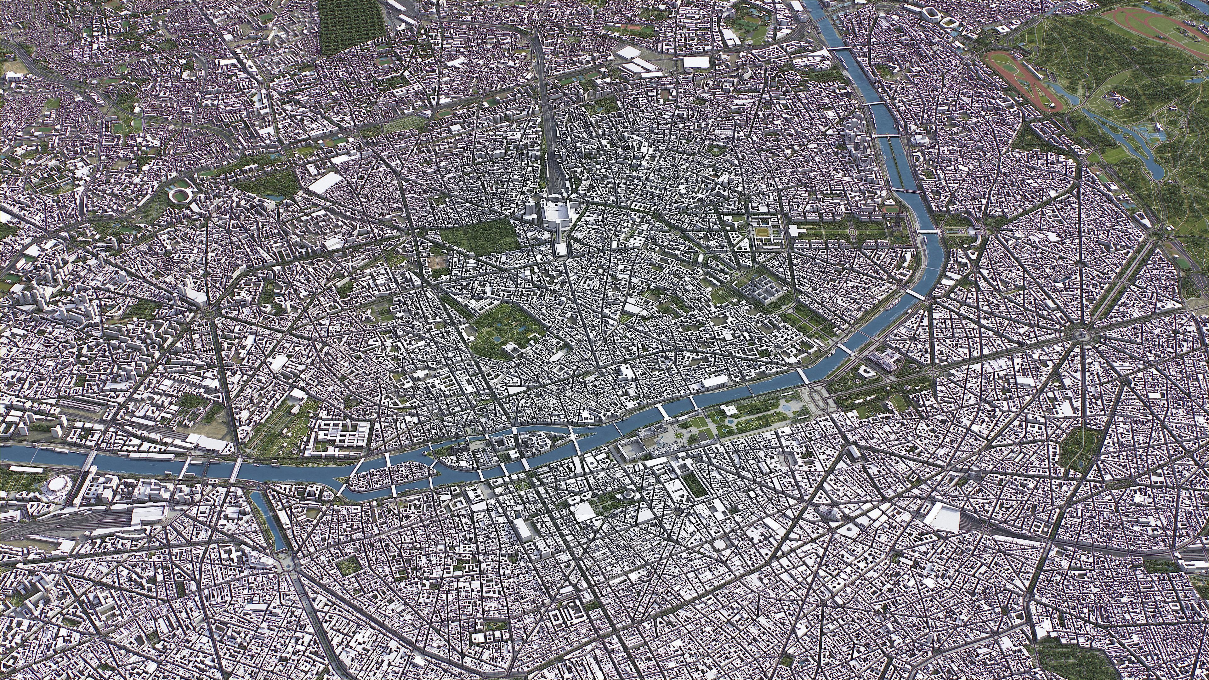 Paris Low-poly 3D model_10