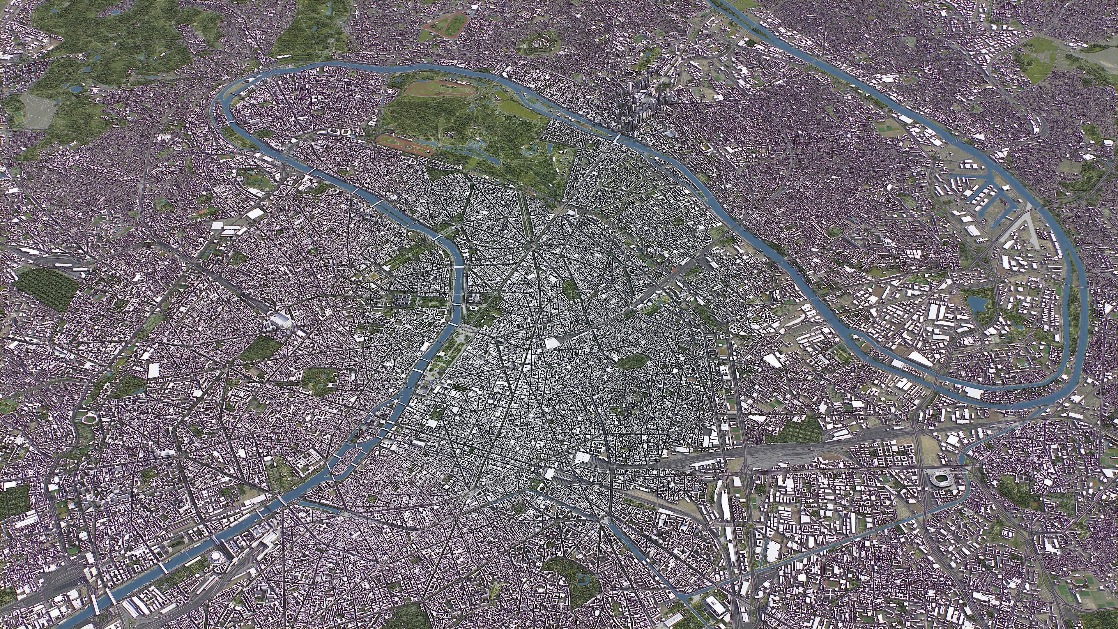 Paris Low-poly 3D model_11