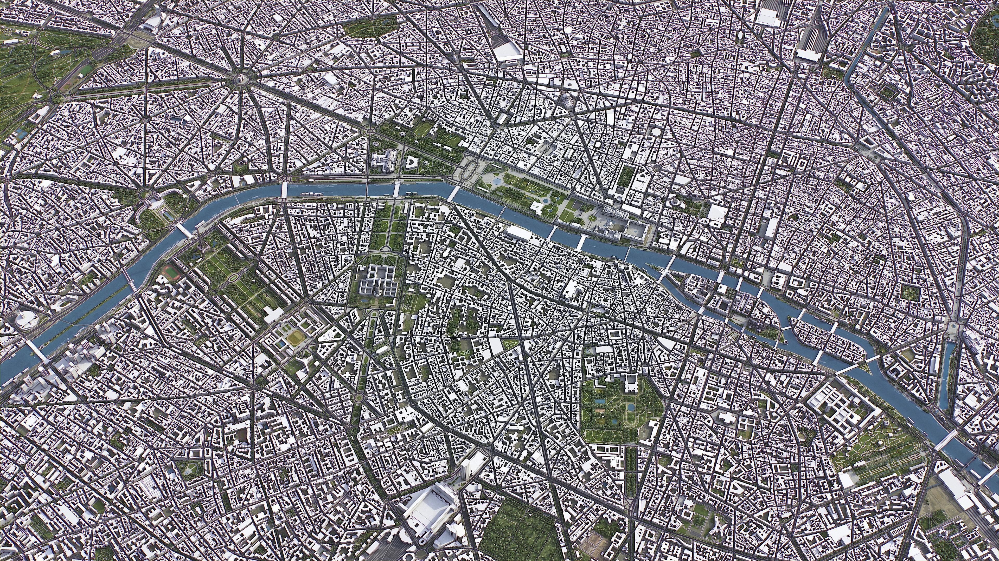 Paris Low-poly 3D model_2