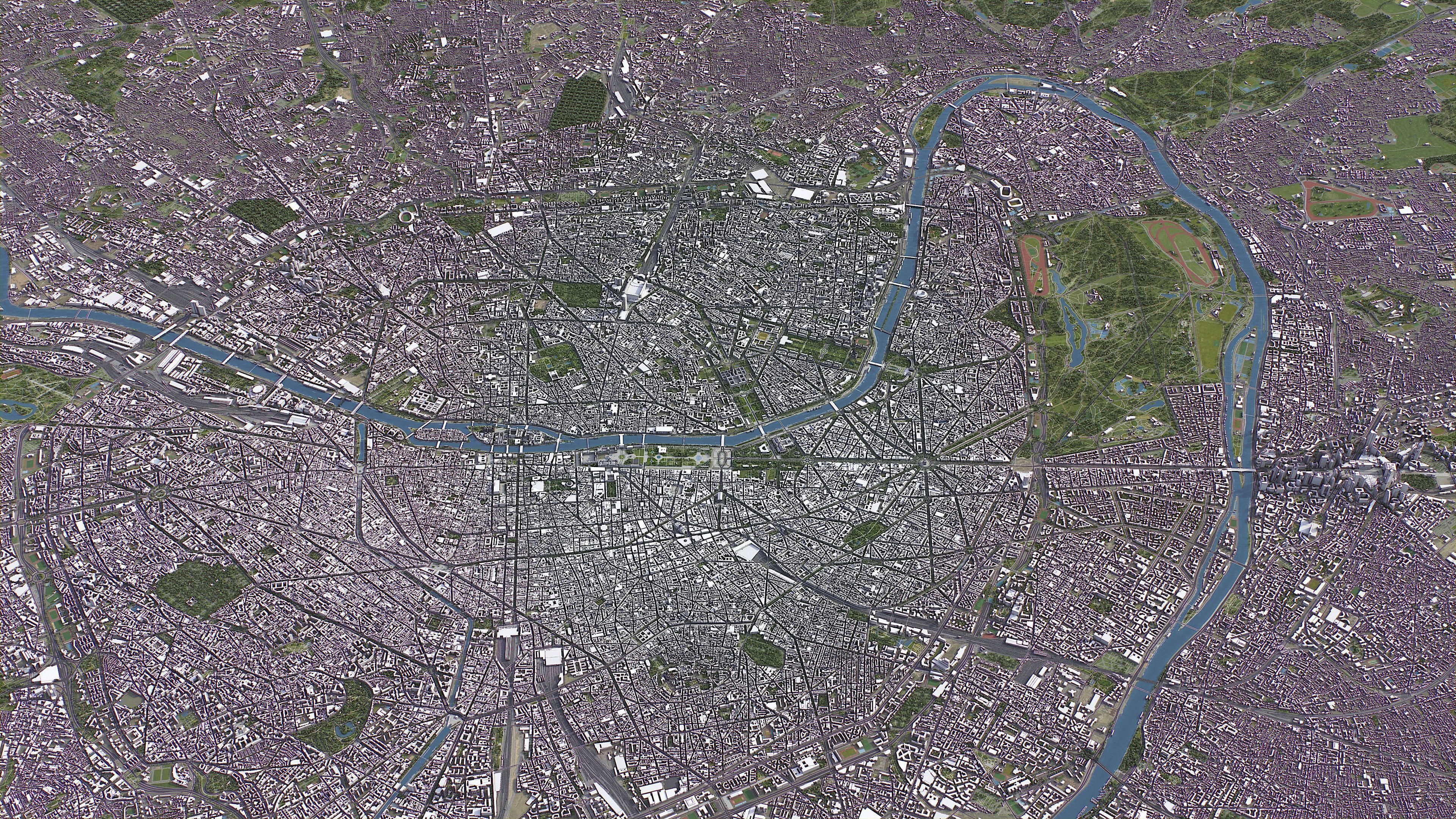 Paris Low-poly 3D model_7