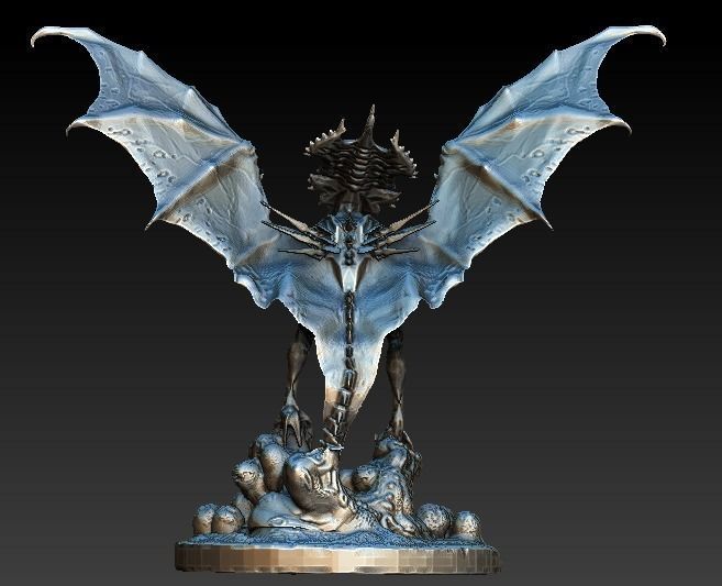 Flying queen alien xenomorph 3D model_4