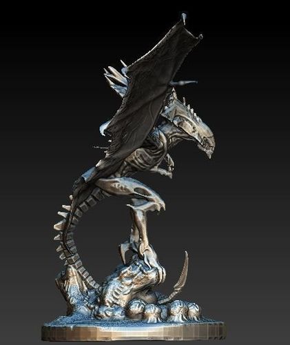 Flying queen alien xenomorph 3D model