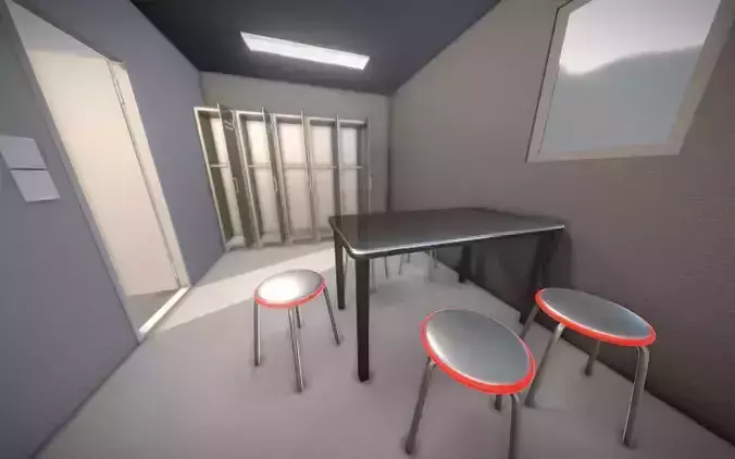 Low-Loly Break Room Version 2 Low-poly 3D model