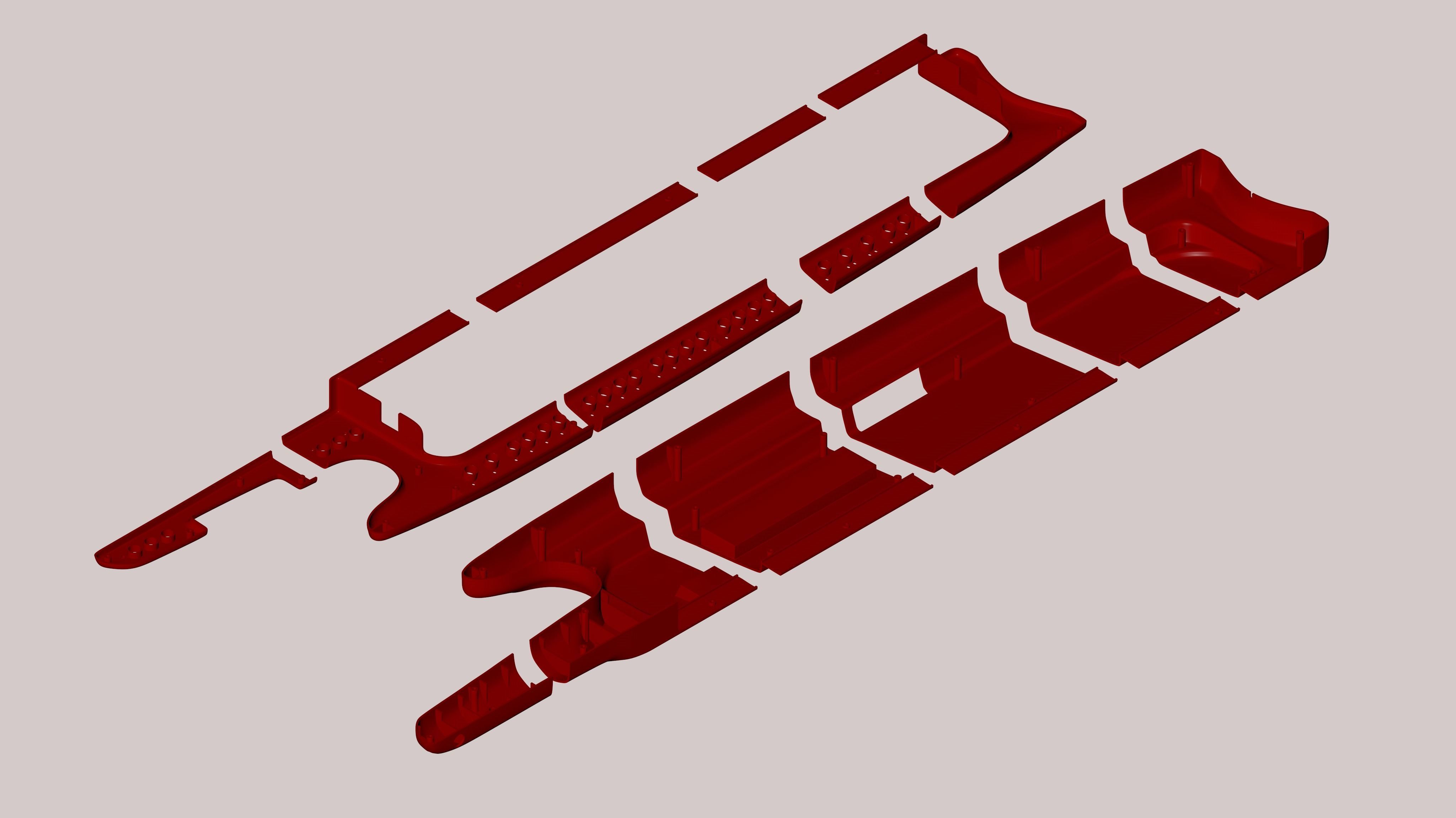 Roland ax1 casing WIP 3D print model_4