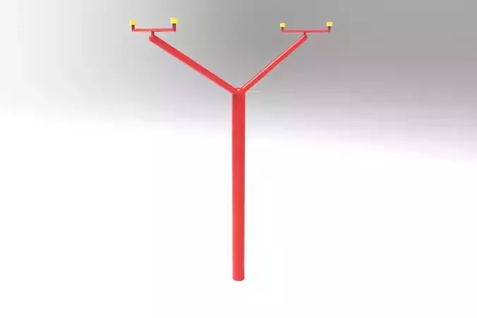 Y Column pole with two lights