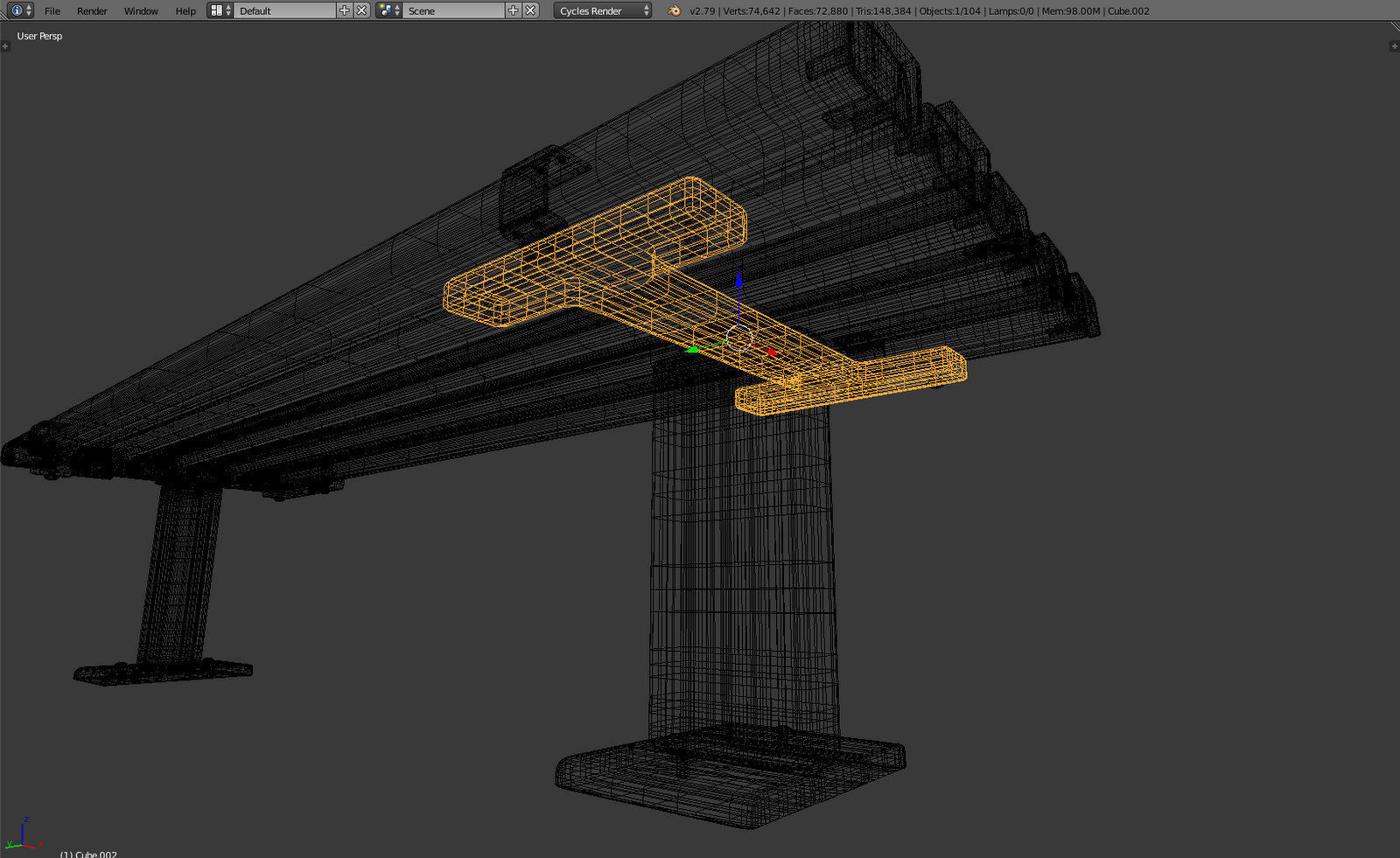 Bench Clean Metal 3D model_15