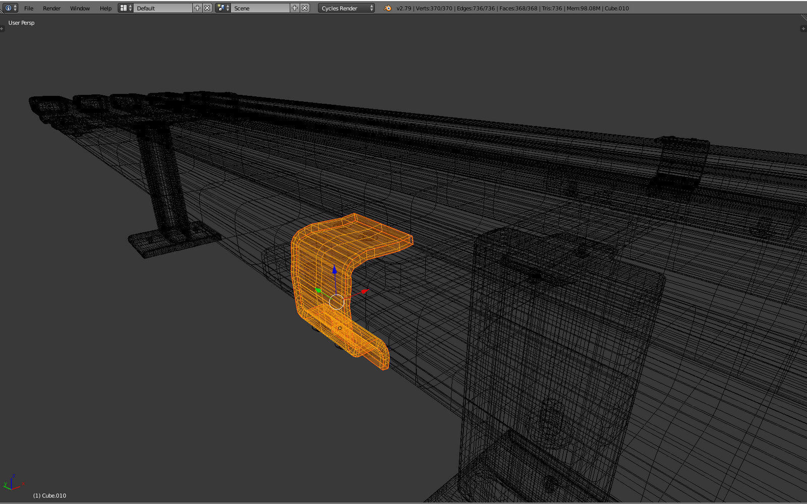 Bench Clean Metal 3D model_18