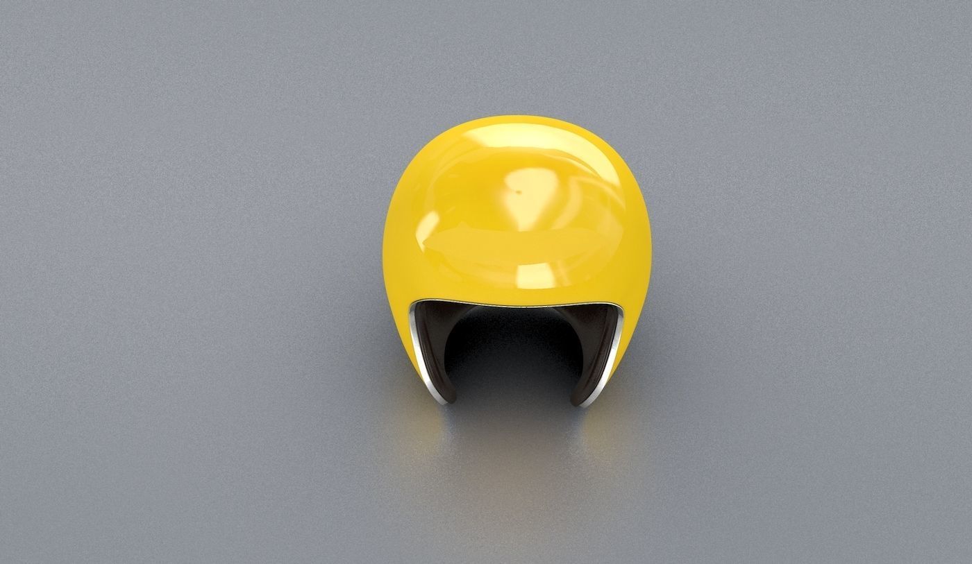 Yellow Jet Helmet 3D 3D model CGTrader