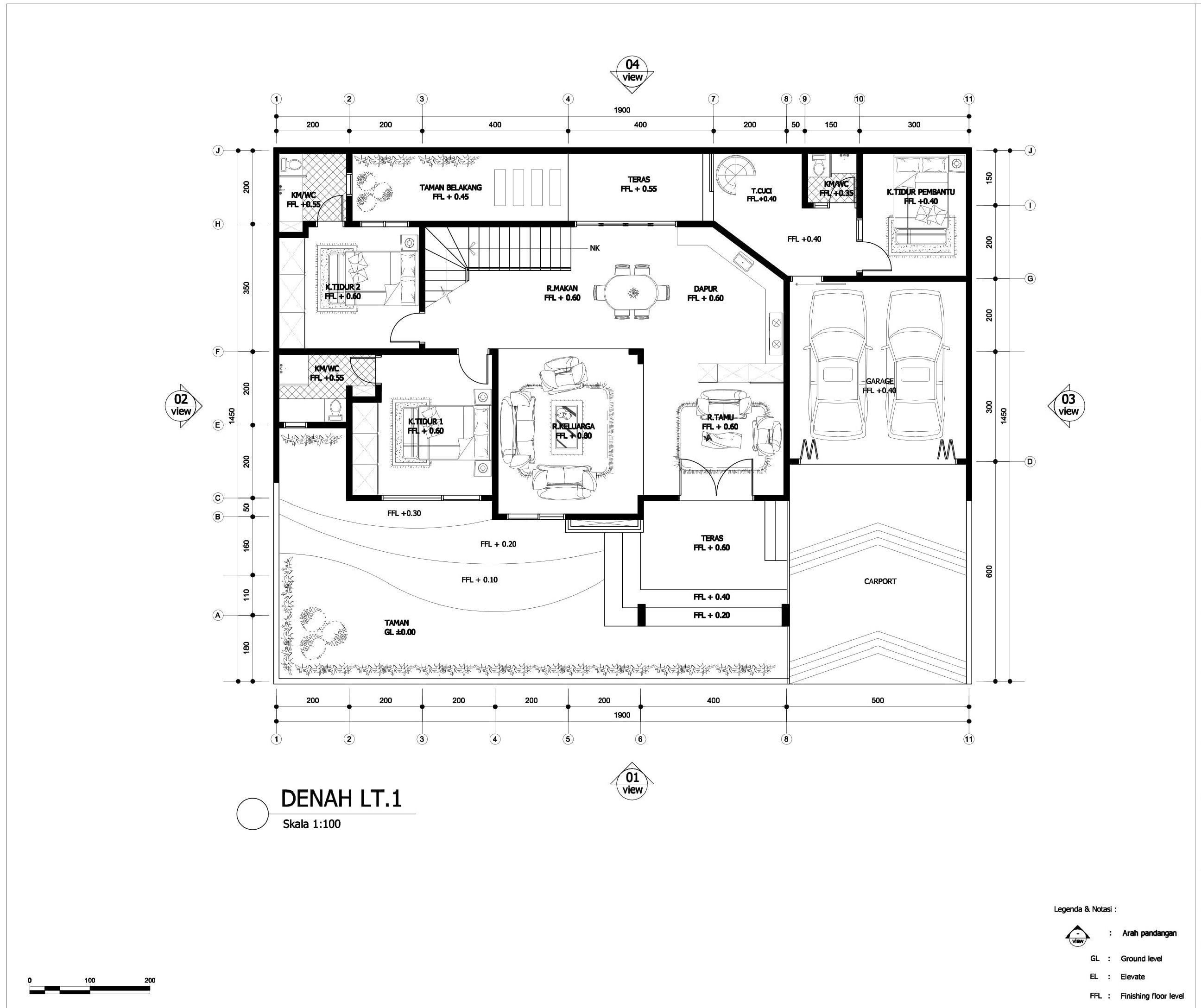 Contemporary house 3D model_6
