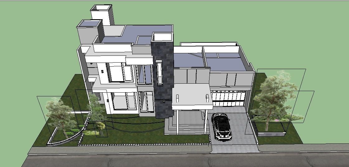 Contemporary house 3D model_4