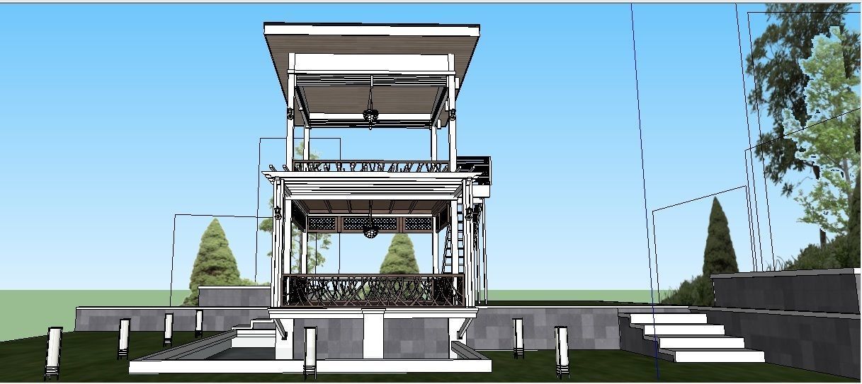 Pretty Gazebo for garden 3D model_2