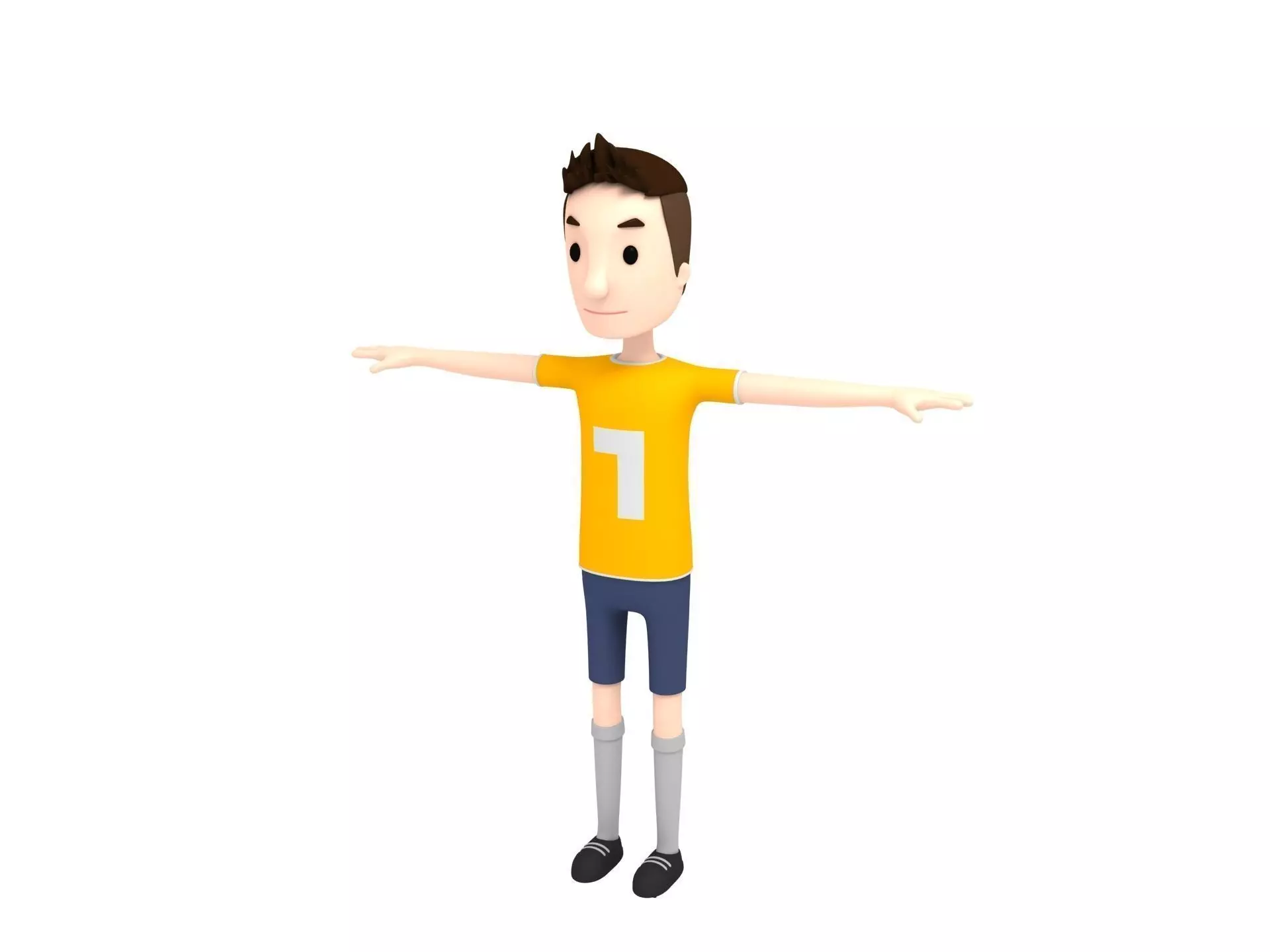 Cartoon Player Model CartoonMan005 SoccerPlayer 3D model | CGTrader