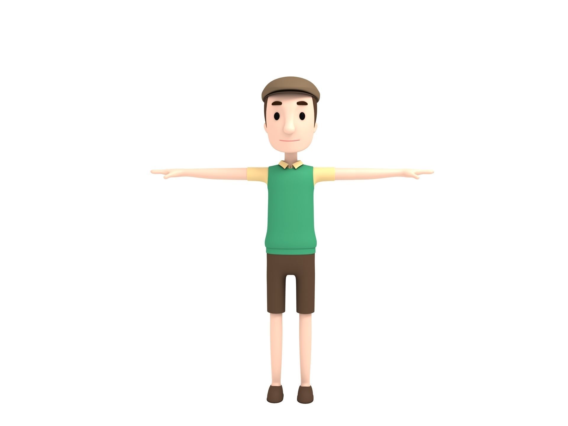CartoonMan006 Man 3D model_1