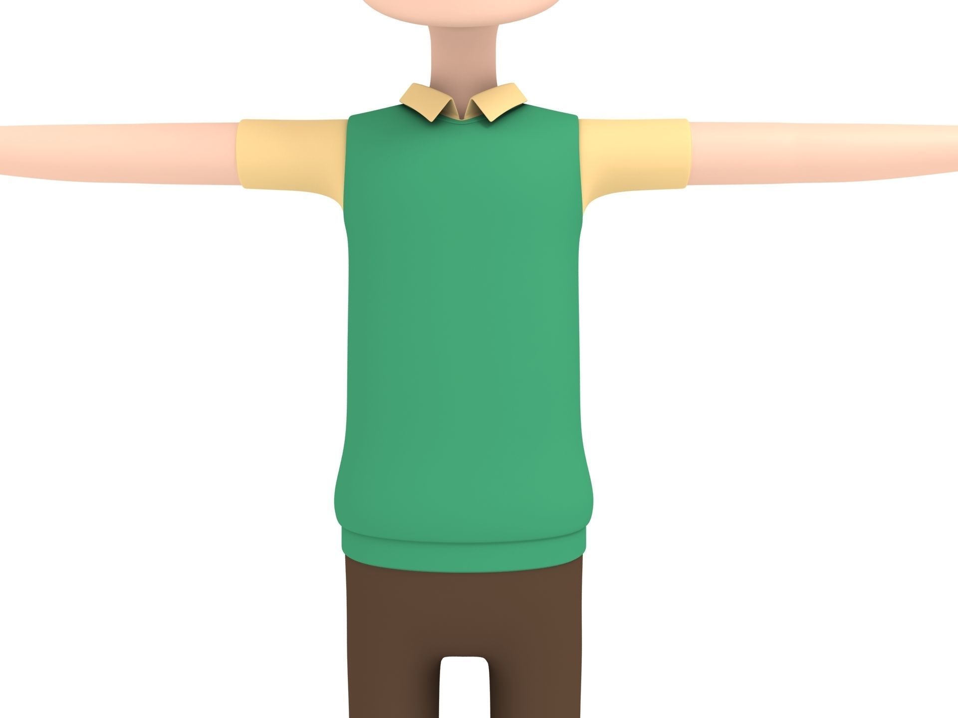 CartoonMan006 Man 3D model_6