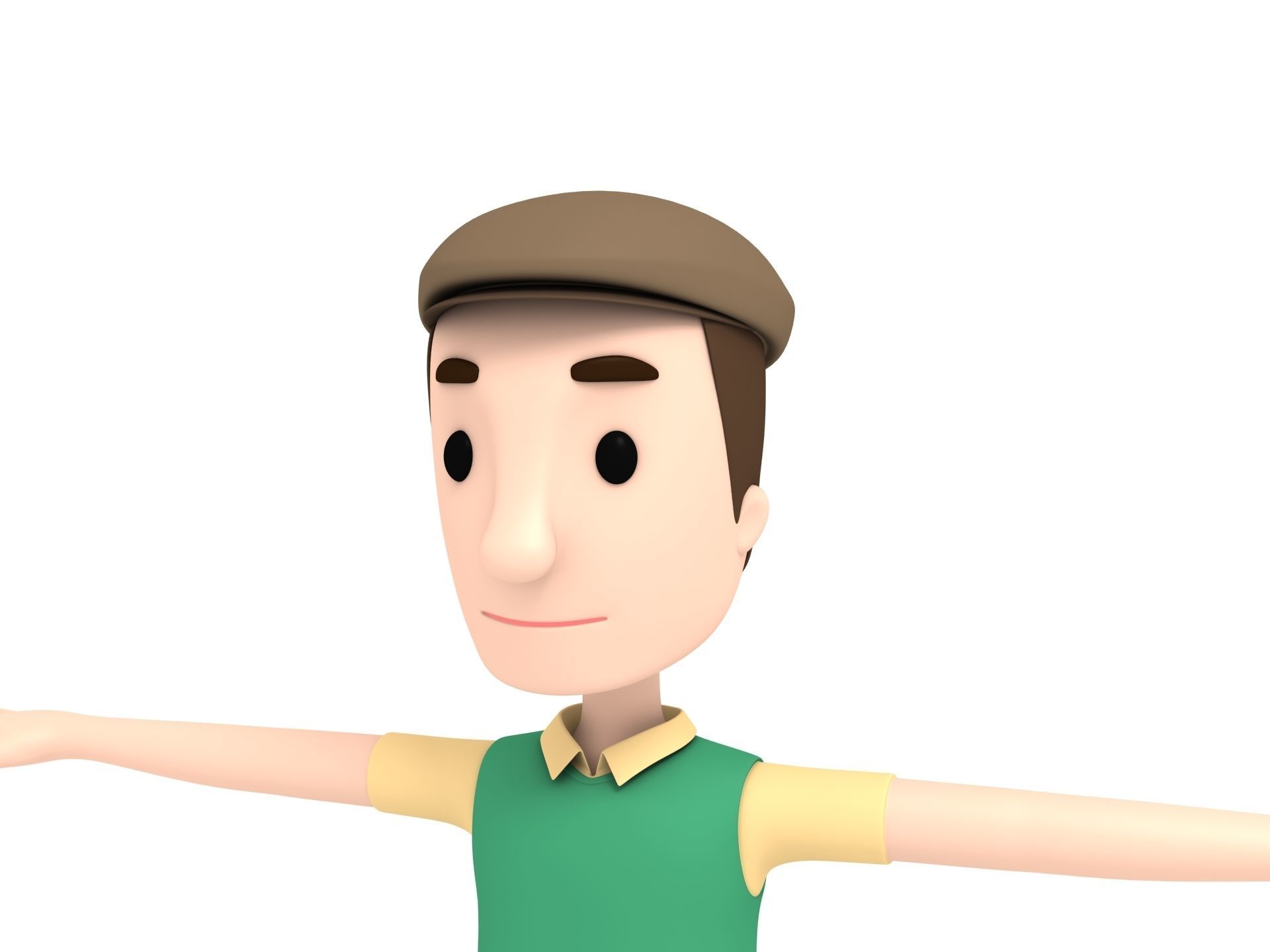 CartoonMan006 Man 3D model_4