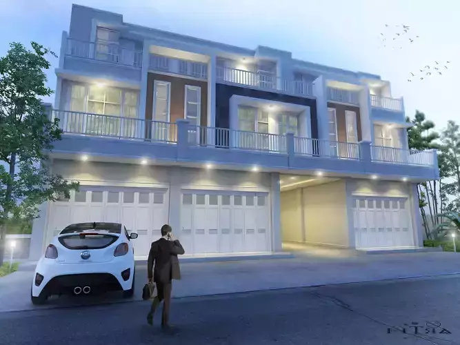 Shophouse minimalis 3D model