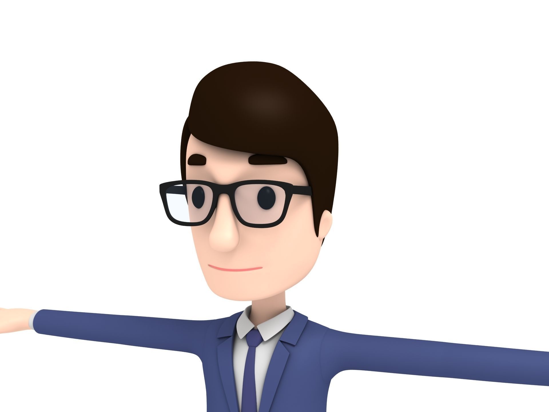 CartoonMan007 SuitMan 3D model_4