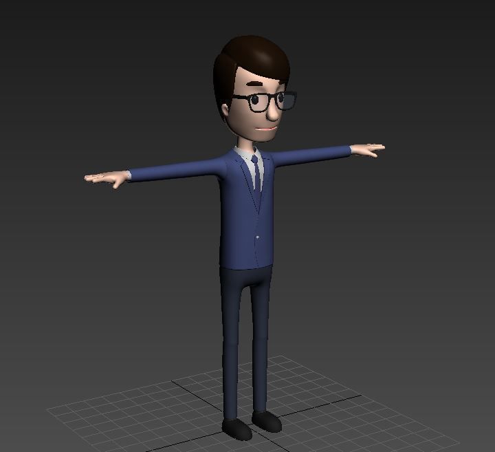 CartoonMan007 SuitMan 3D model_8