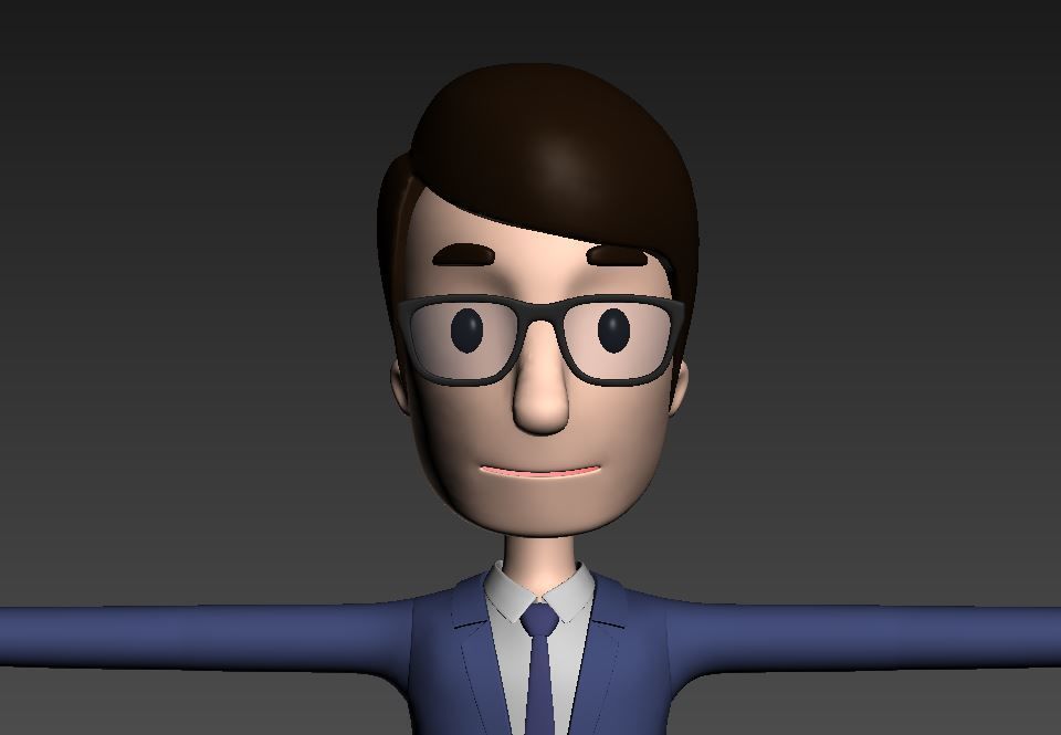 CartoonMan007 SuitMan 3D model_15