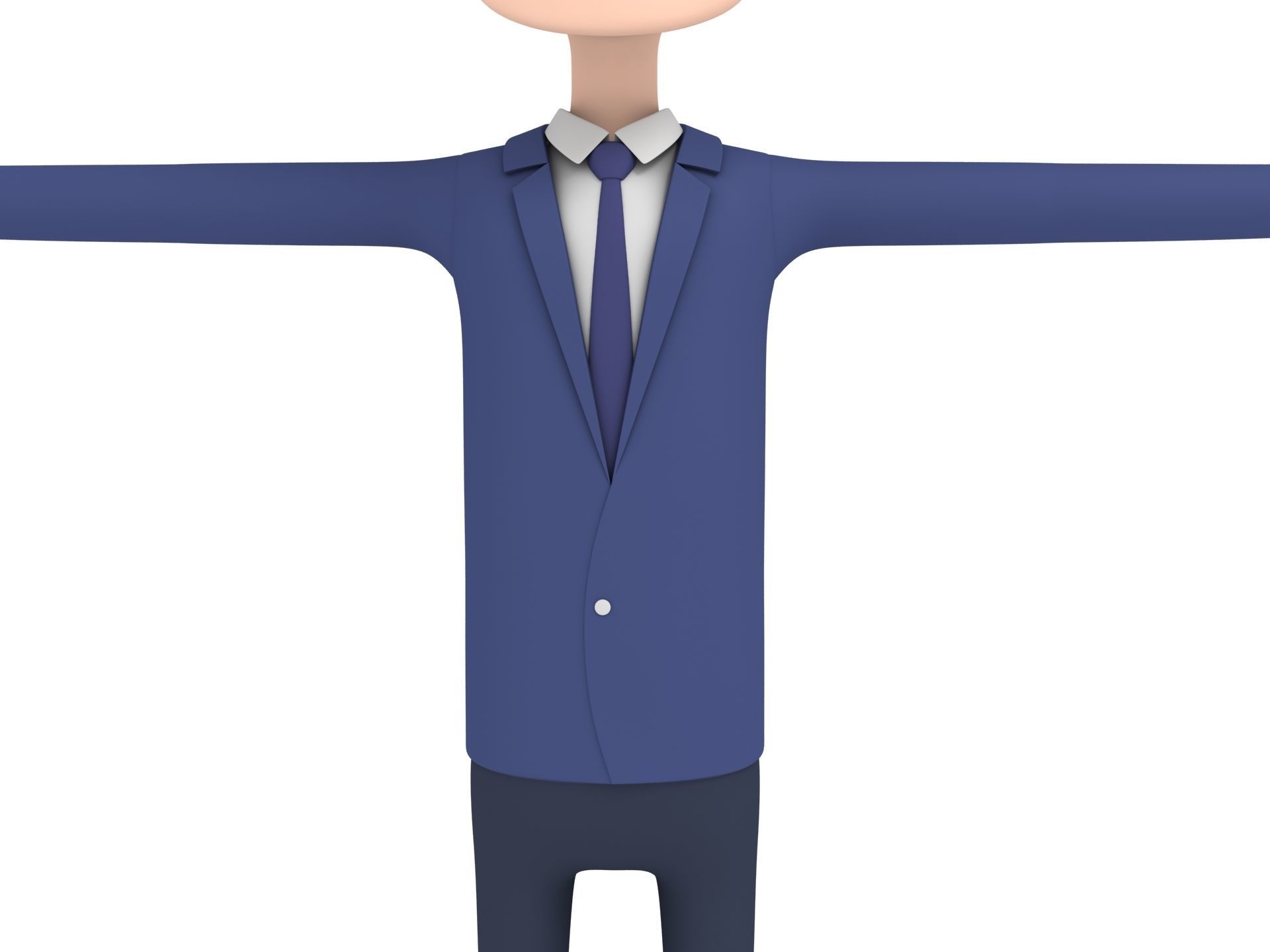 CartoonMan007 SuitMan 3D model_6
