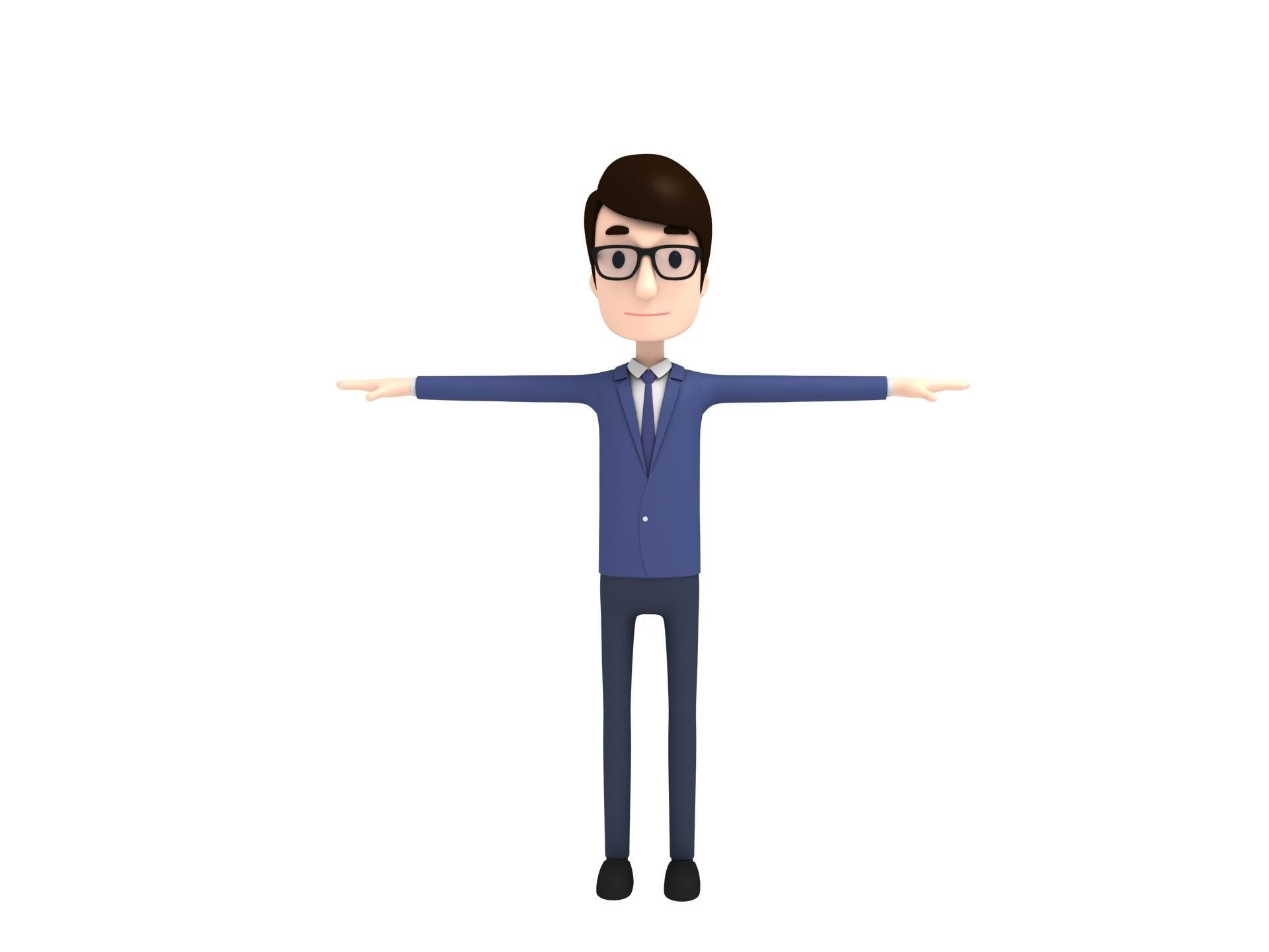 CartoonMan007 SuitMan 3D model_1