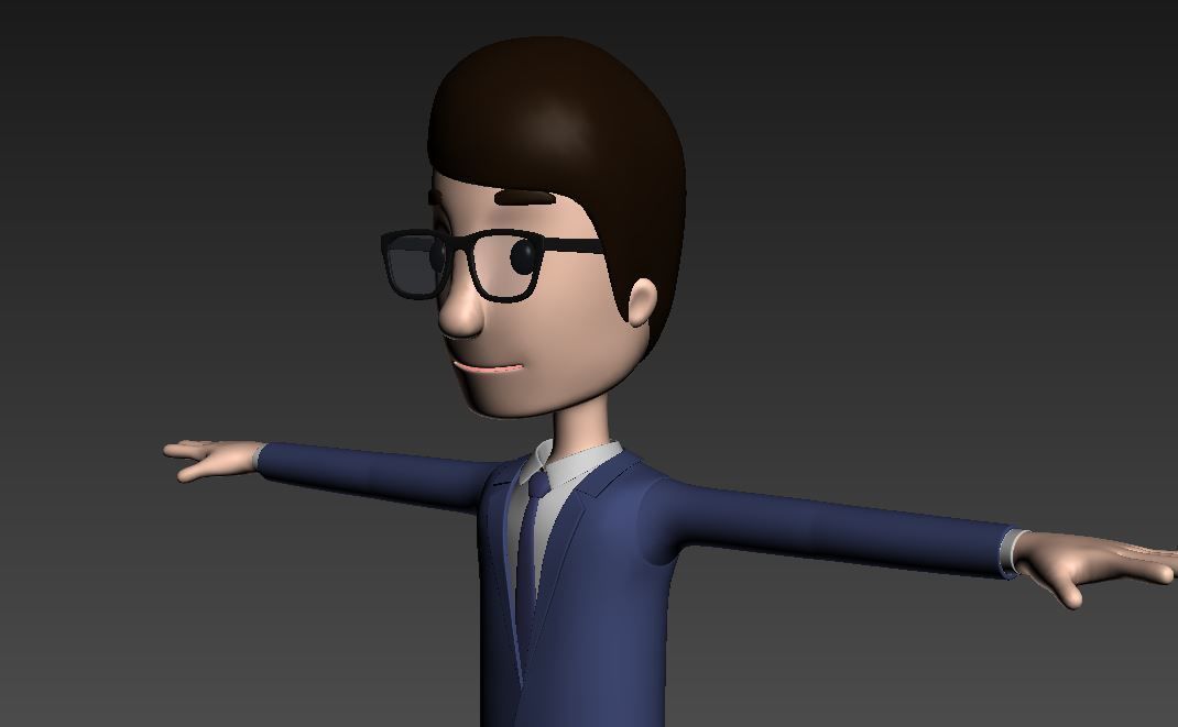 CartoonMan007 SuitMan 3D model_10