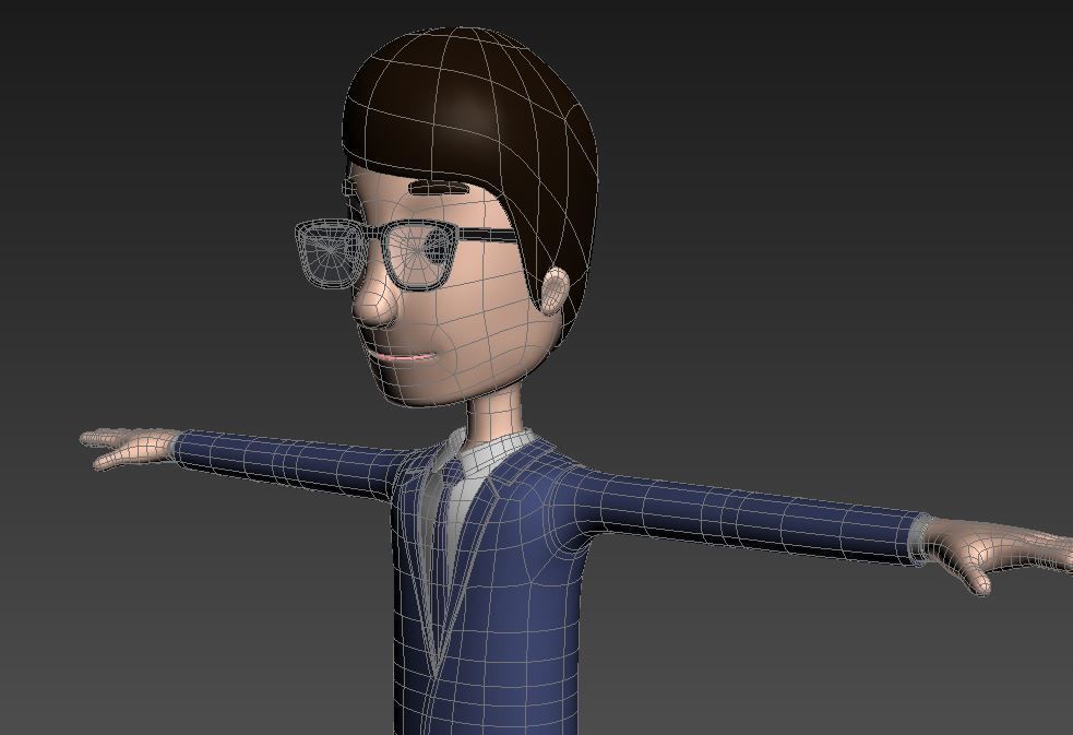 CartoonMan007 SuitMan 3D model_11