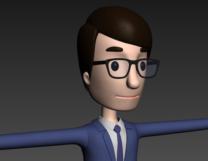 CartoonMan007 SuitMan 3D model_16