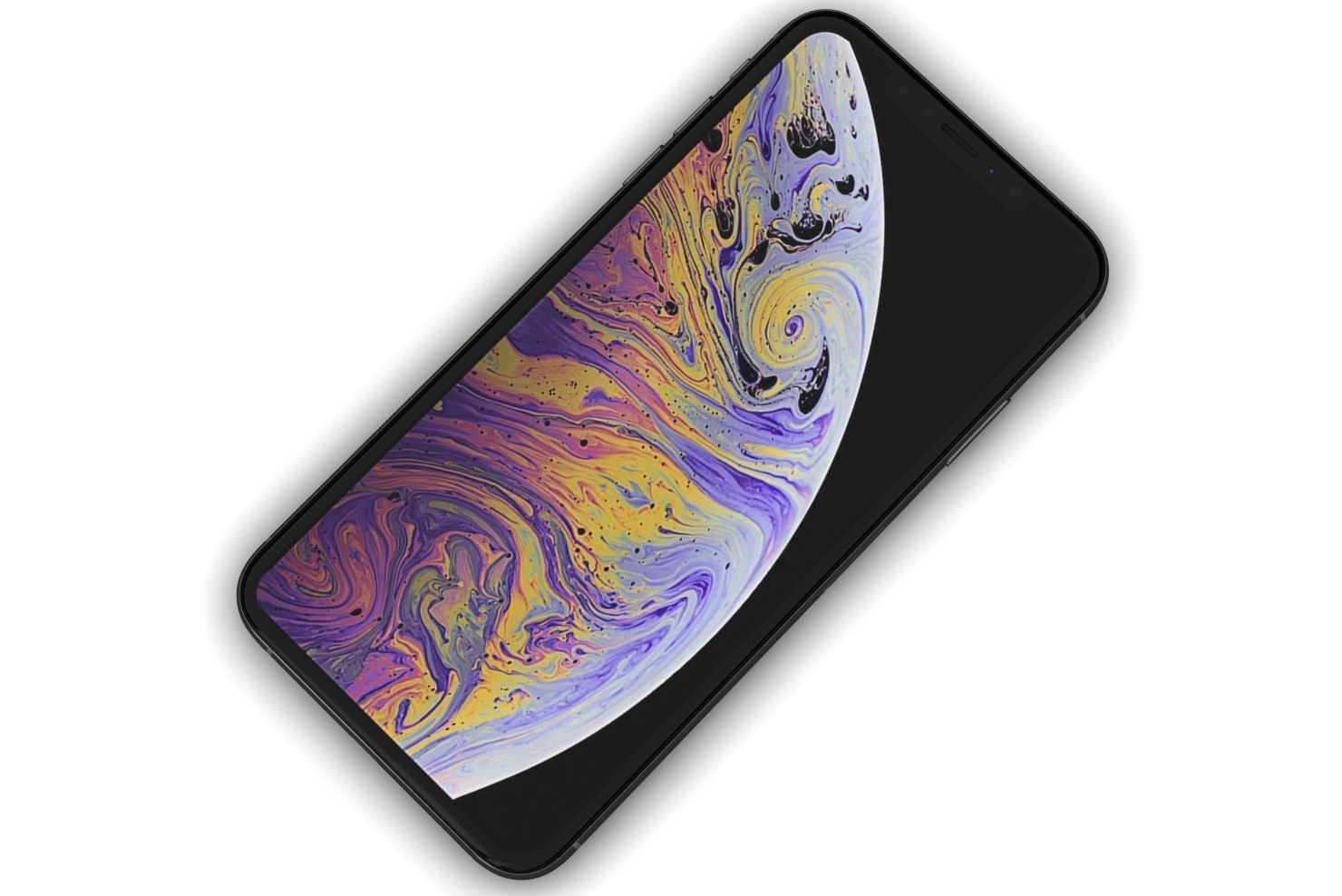 Apple iPhone XS Max Silver Low-poly 3D model_13