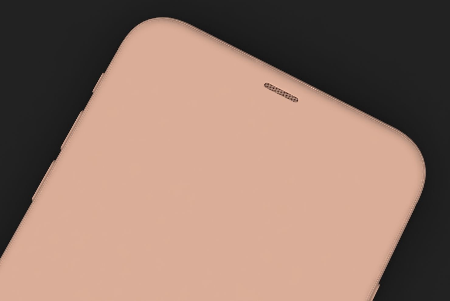 Apple iPhone XS Max Silver Low-poly 3D model_37