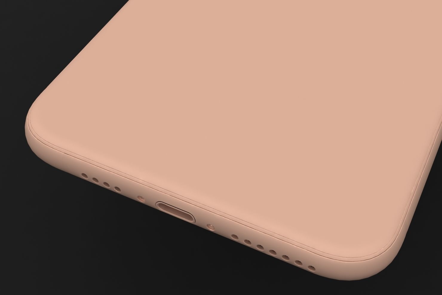 Apple iPhone XS Max Silver Low-poly 3D model_31