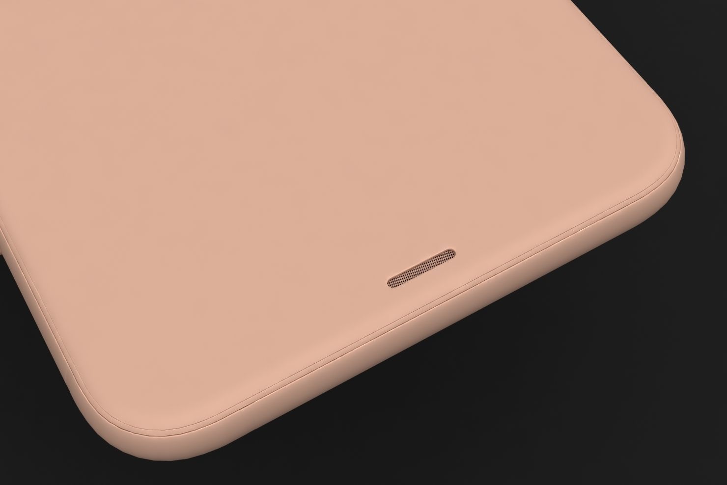 Apple iPhone XS Max Silver Low-poly 3D model_34