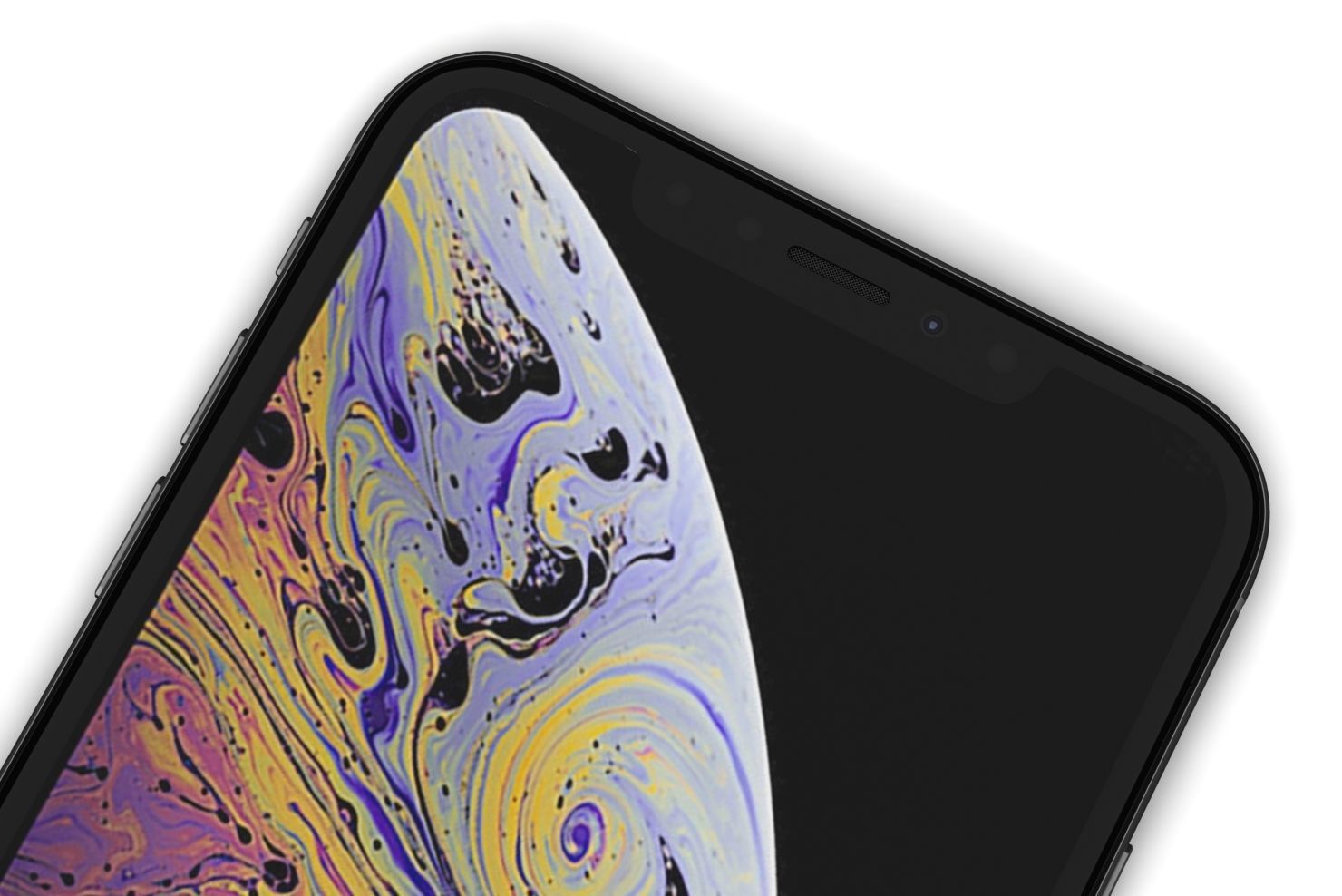 Apple iPhone XS Max Silver Low-poly 3D model_15