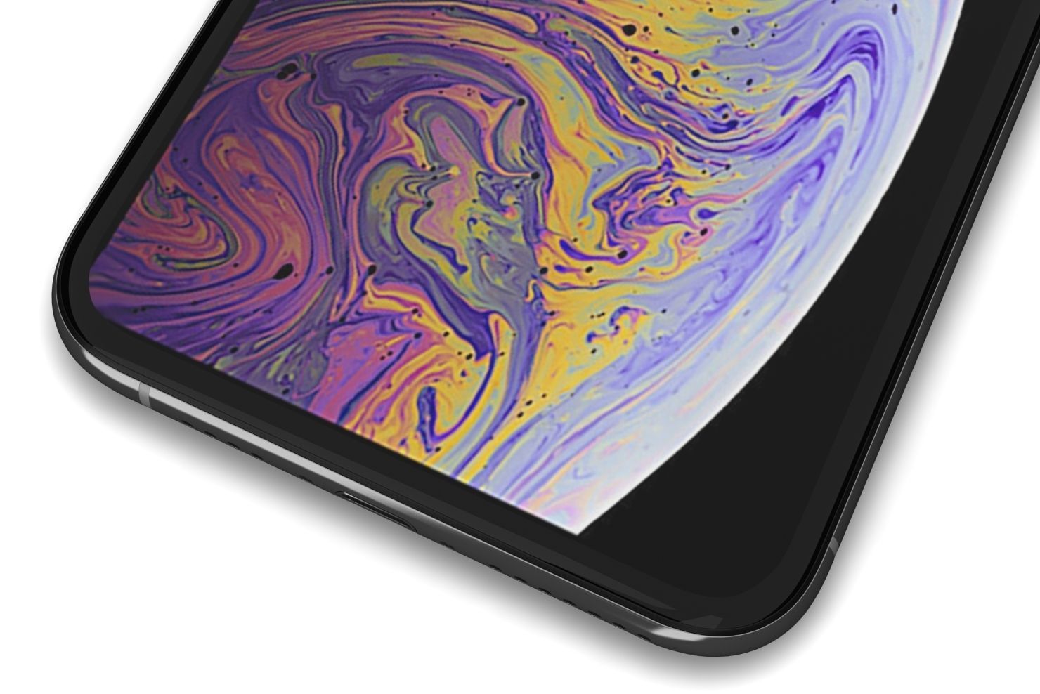 Apple iPhone XS Max Silver Low-poly 3D model_17