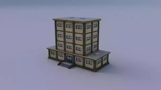 Headquarter 01 Low-poly 3D model