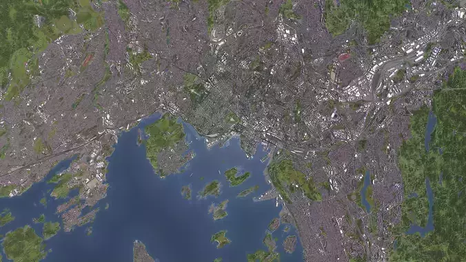 Oslo - 3D City Model Low-poly 3D model 3