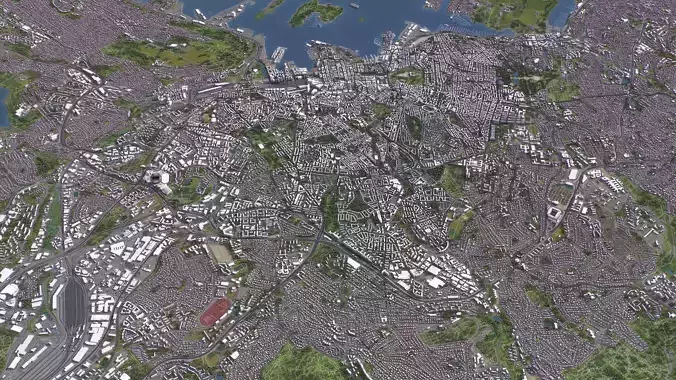 Oslo - 3D City Model Low-poly 3D model 6