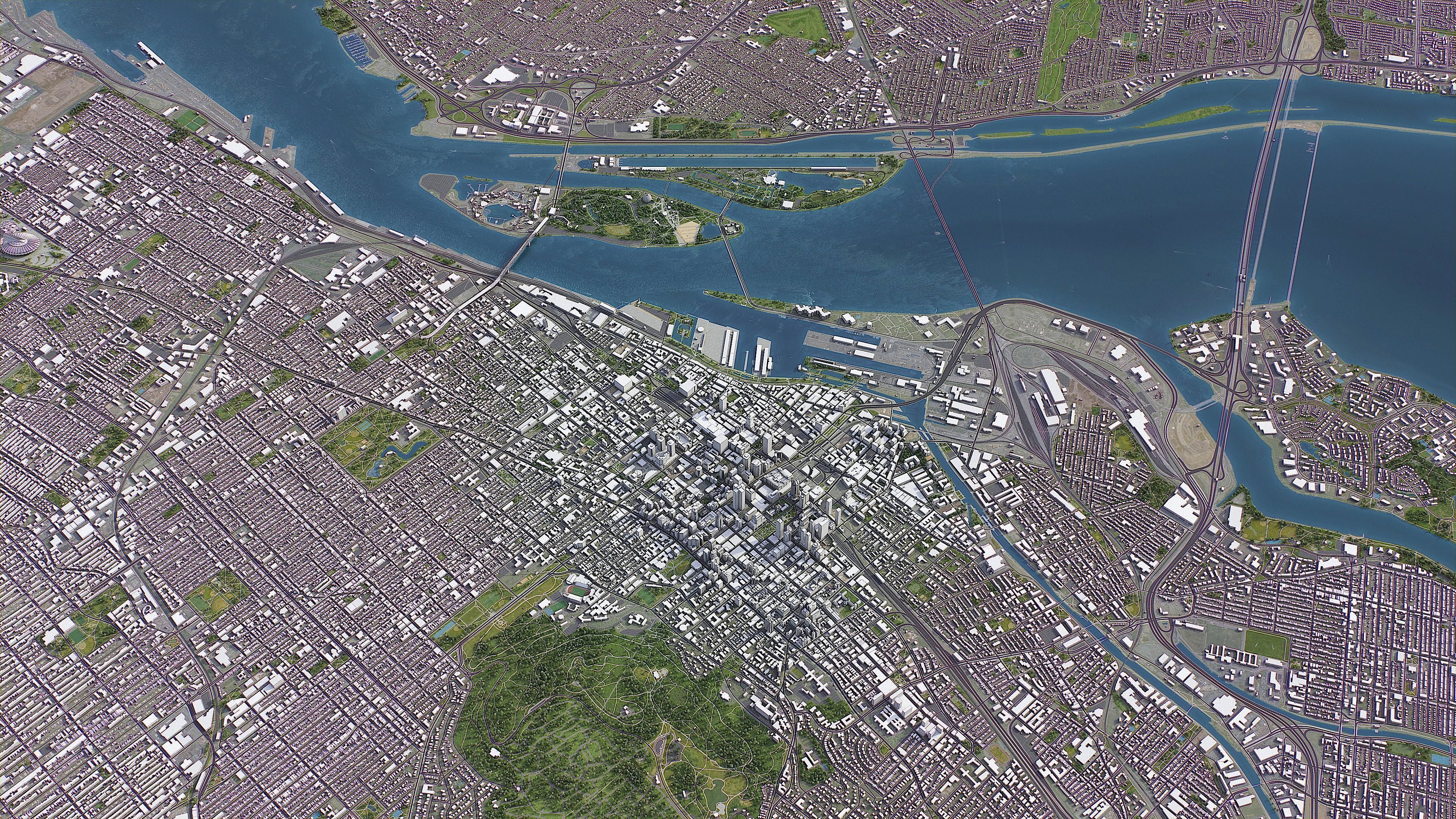 Montreal Low-poly 3D model_13