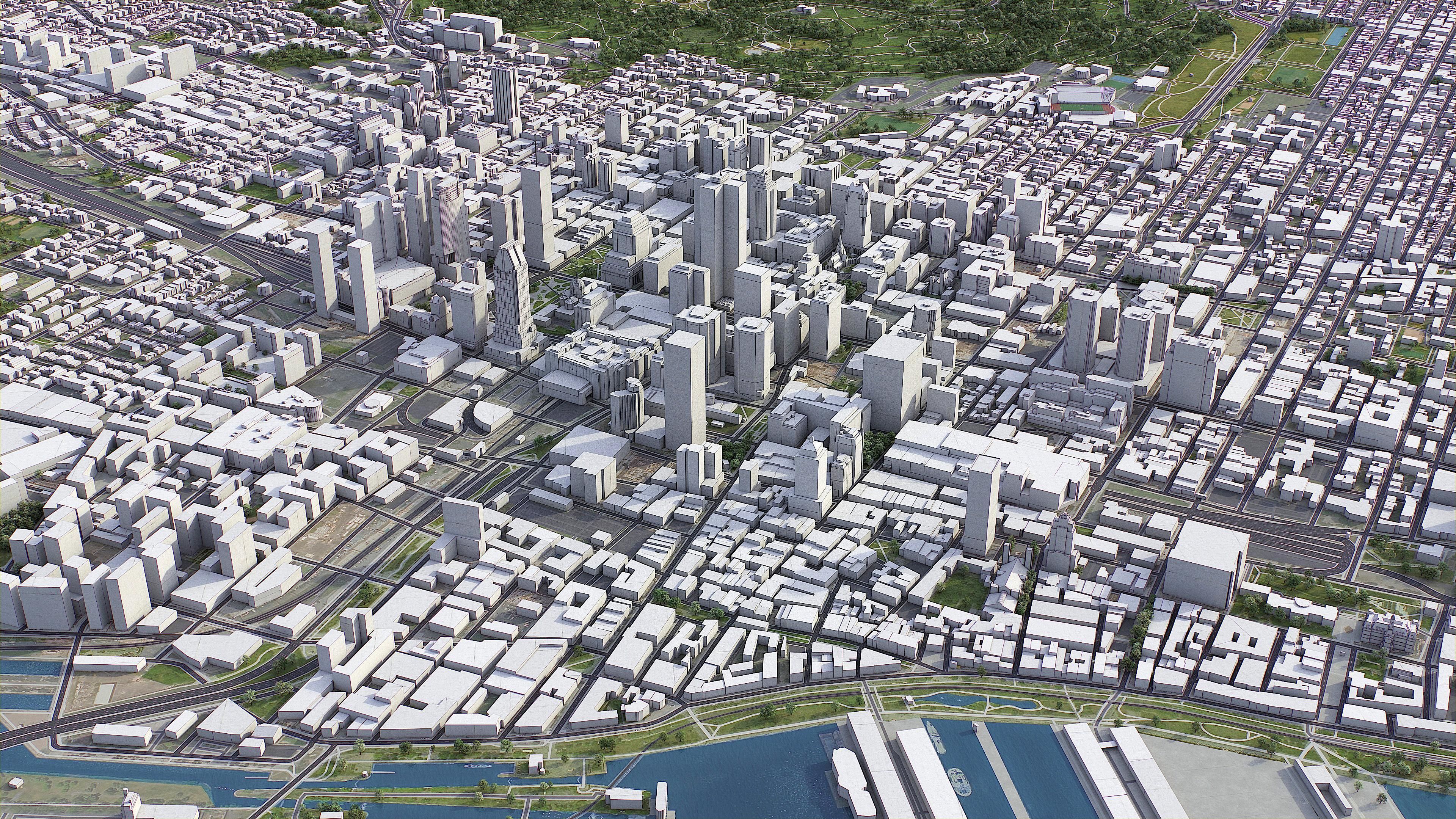 Montreal Low-poly 3D model_3