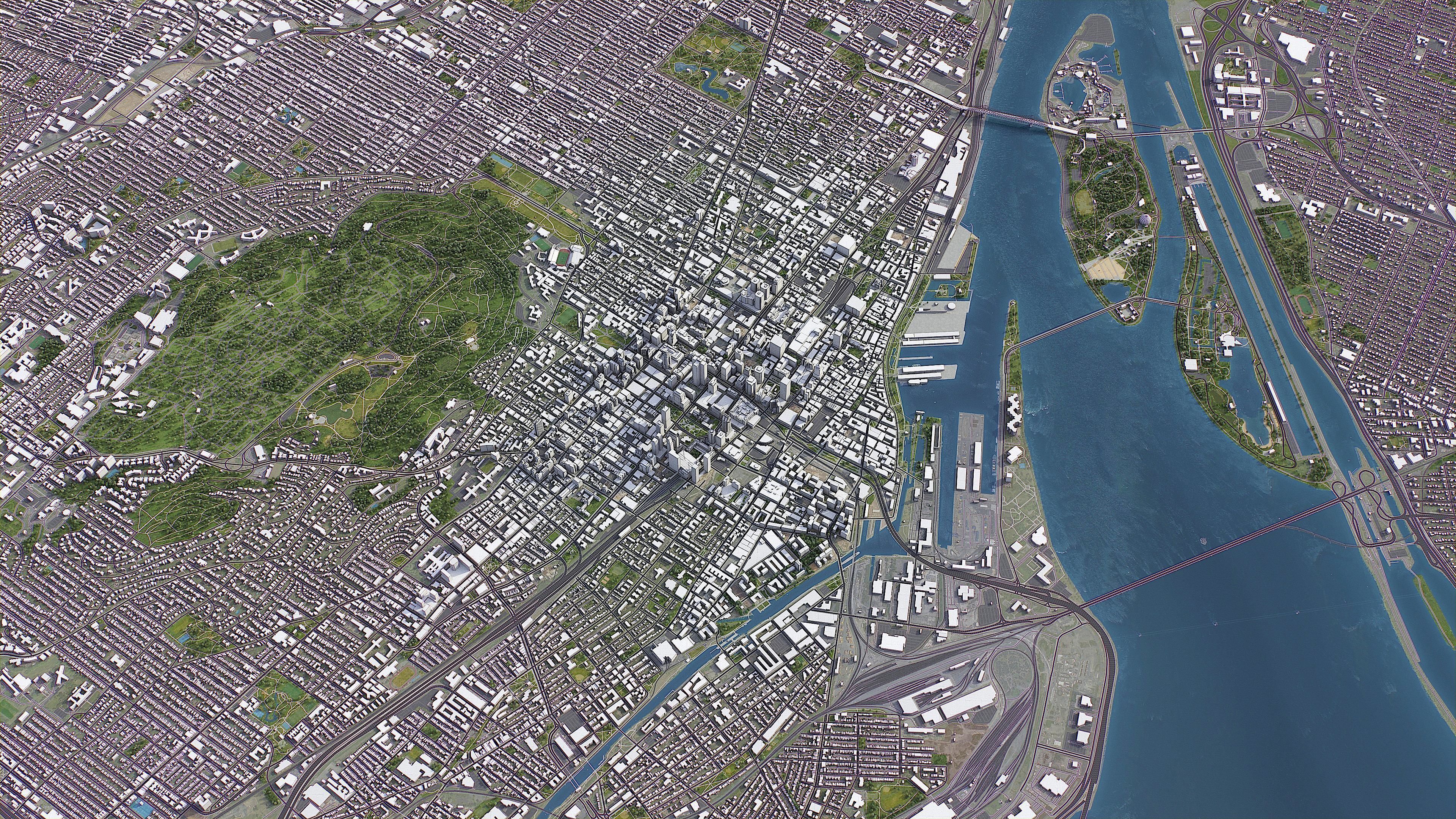 Montreal Low-poly 3D model_9