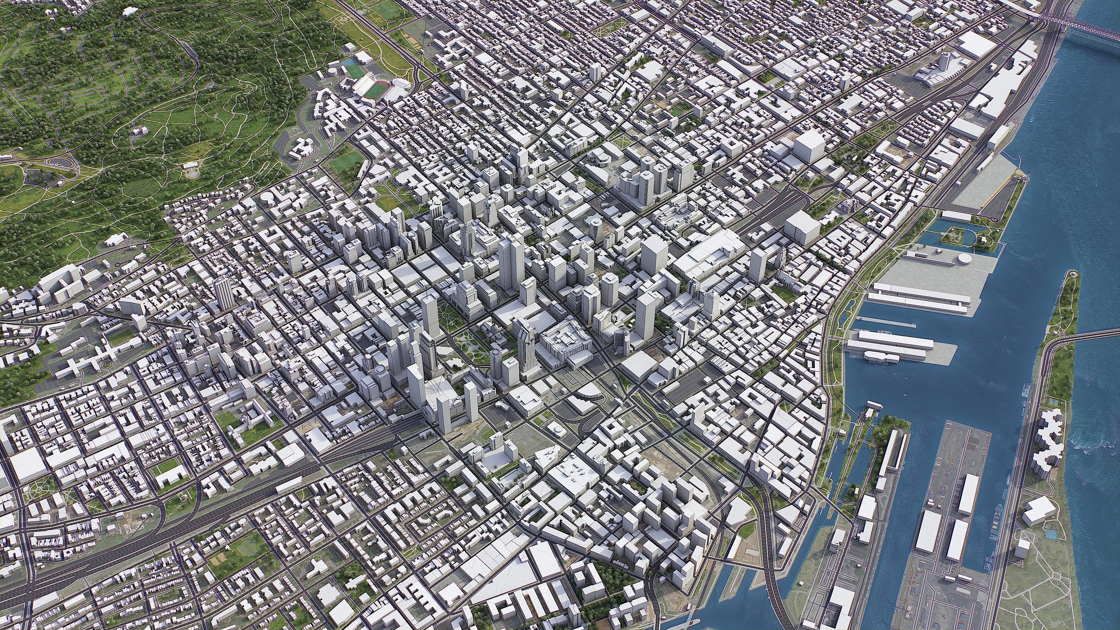 Montreal Low-poly 3D model_1