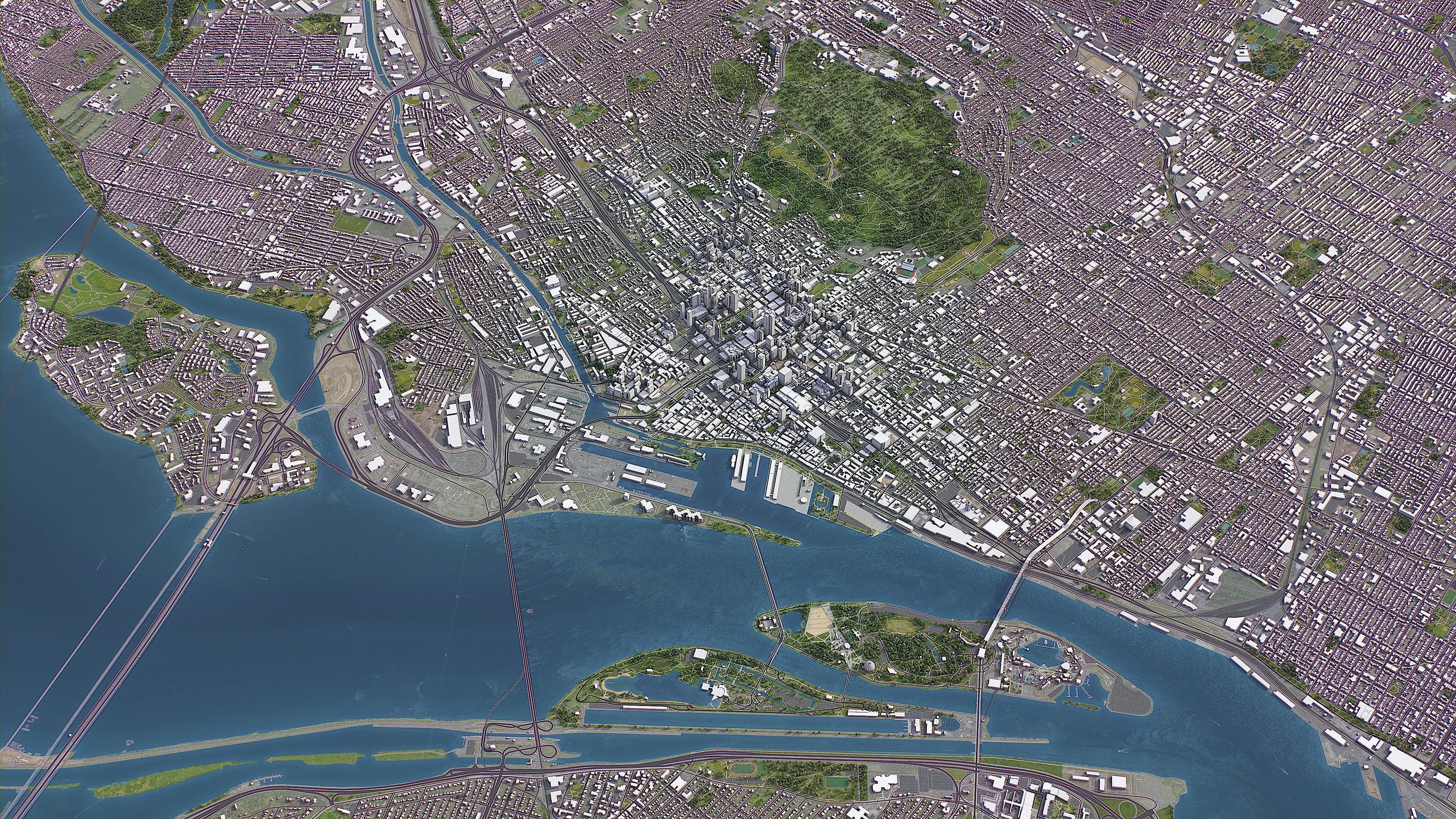 Montreal Low-poly 3D model_10