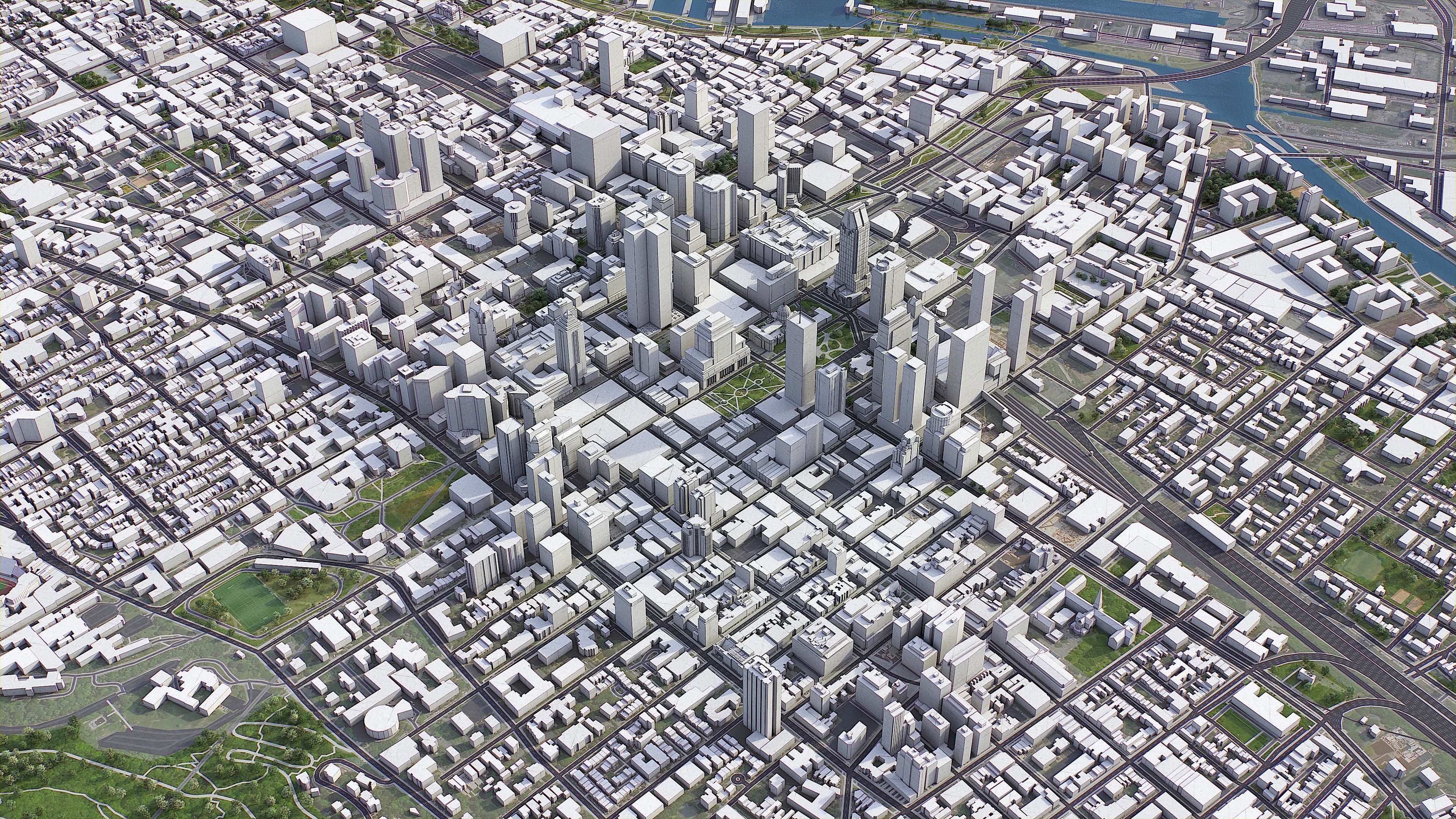 Montreal Low-poly 3D model_4