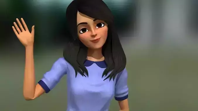 Cartoon Girl character