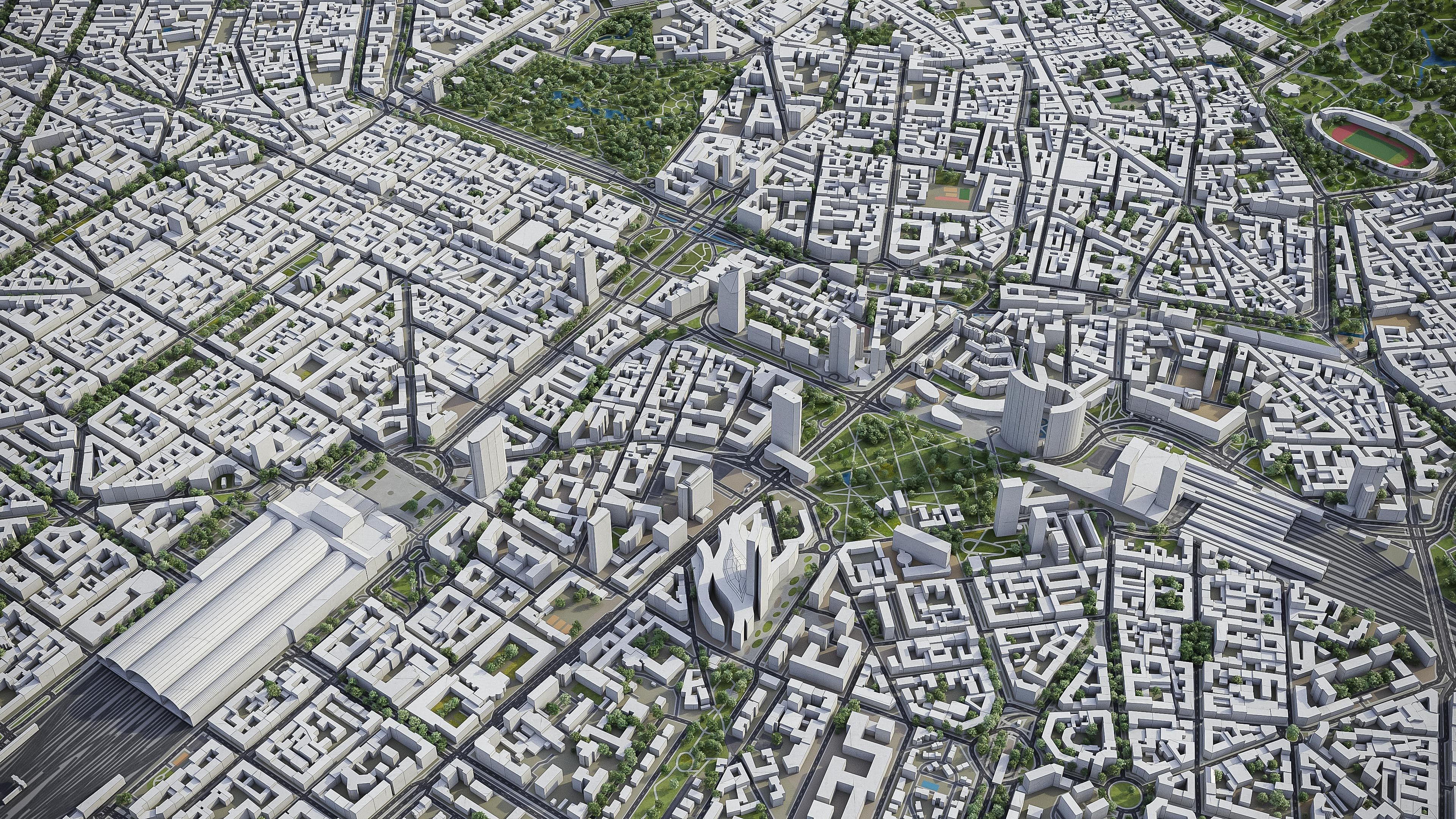 Milan Low-poly 3D model_9