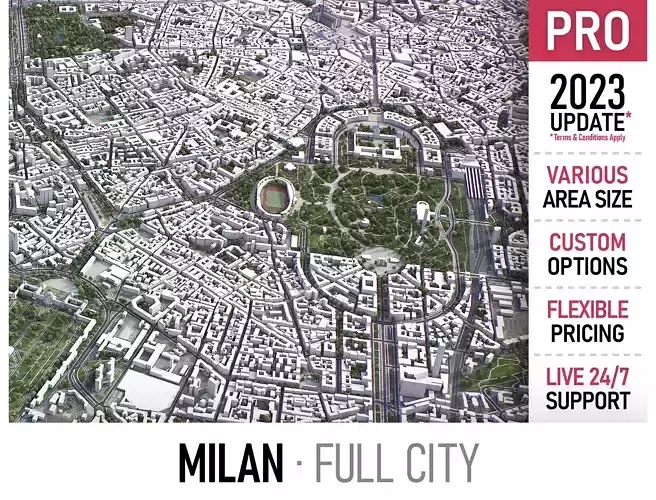 Milan Low-poly 3D model