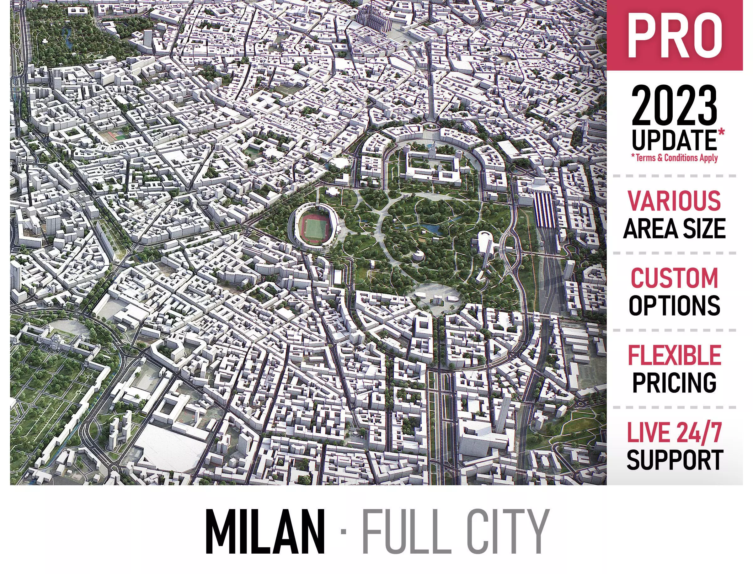 Milan Low-poly 3D model_0