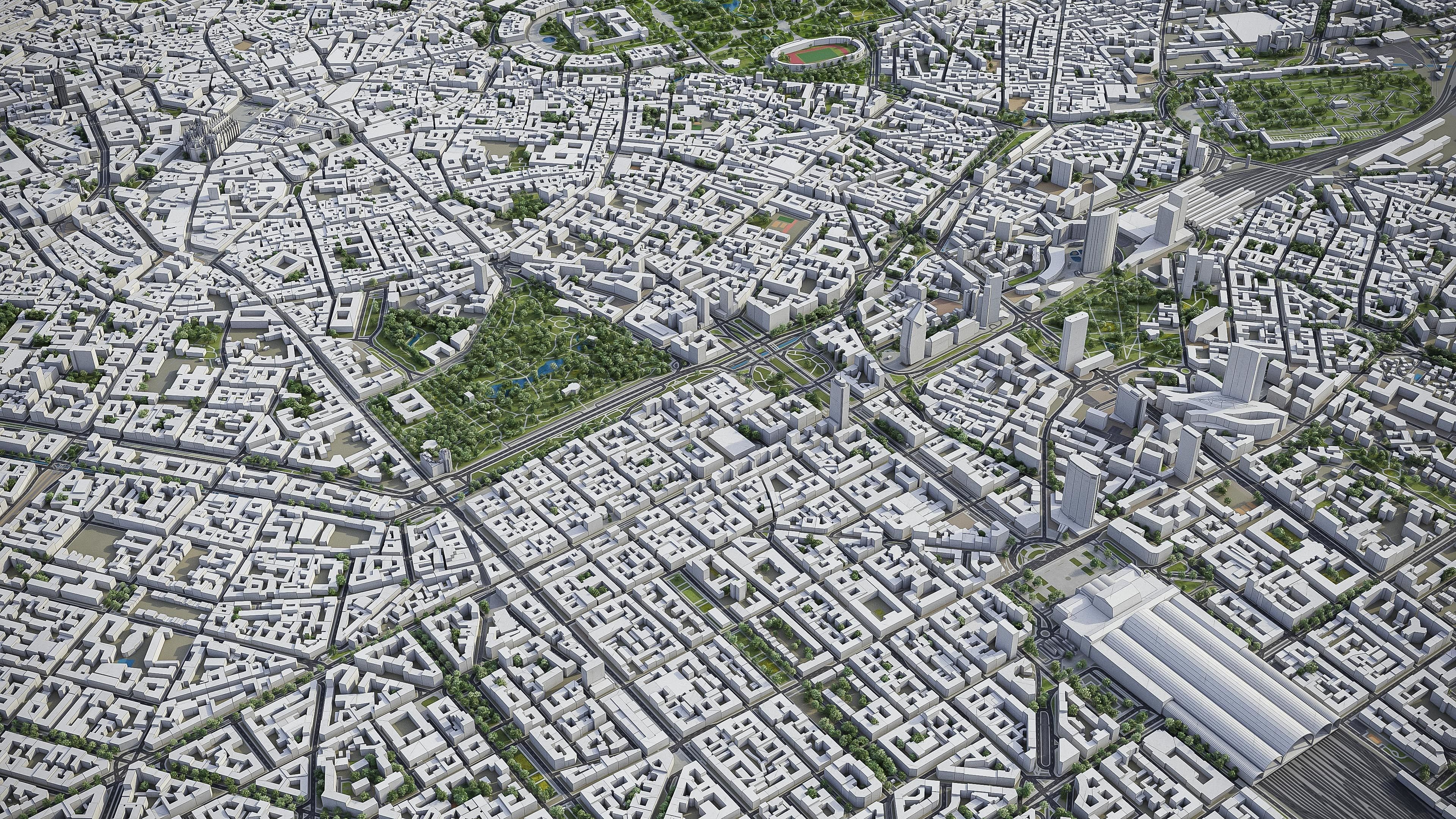 Milan Low-poly 3D model_10