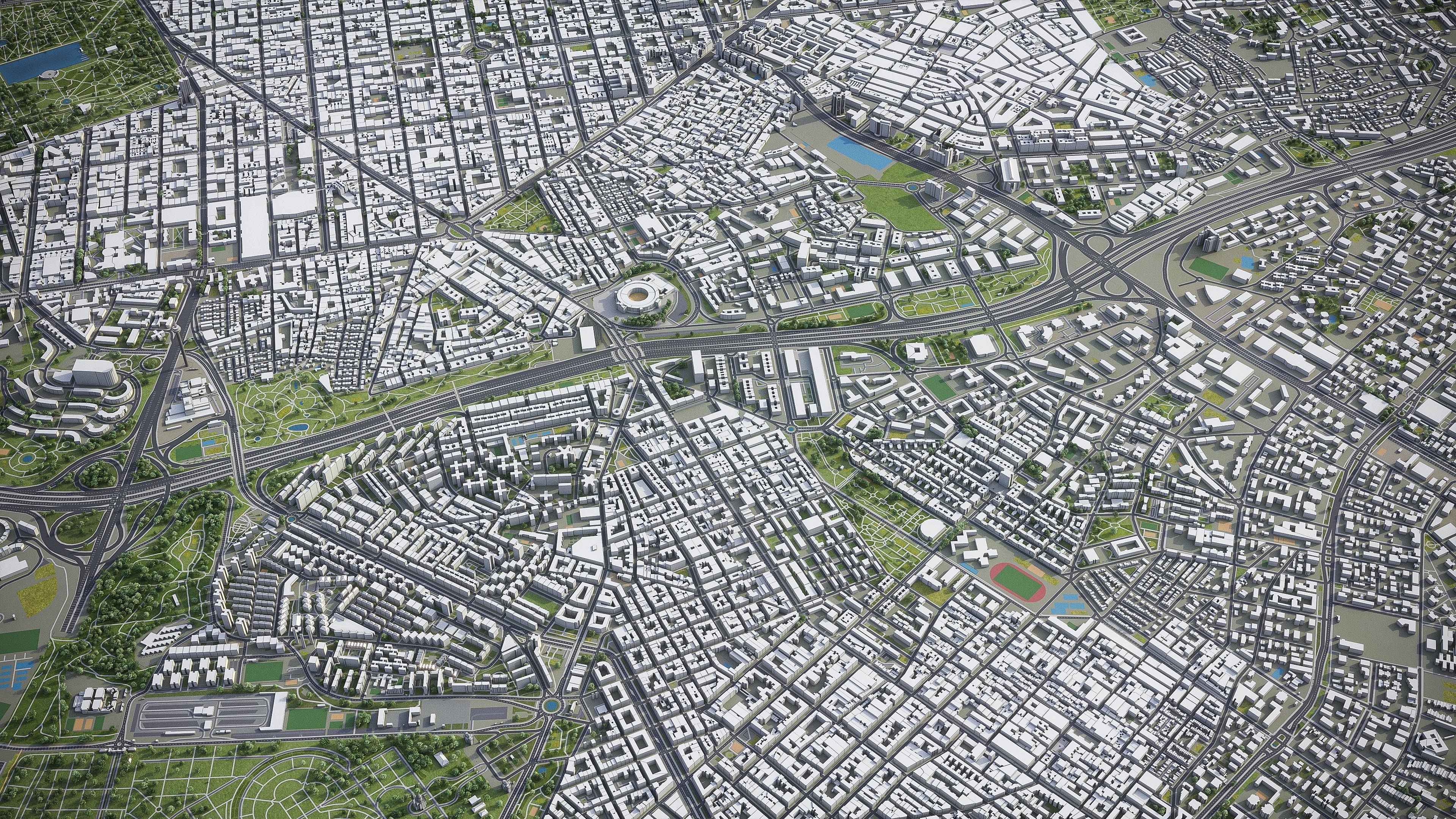 Madrid Low-poly 3D model_26