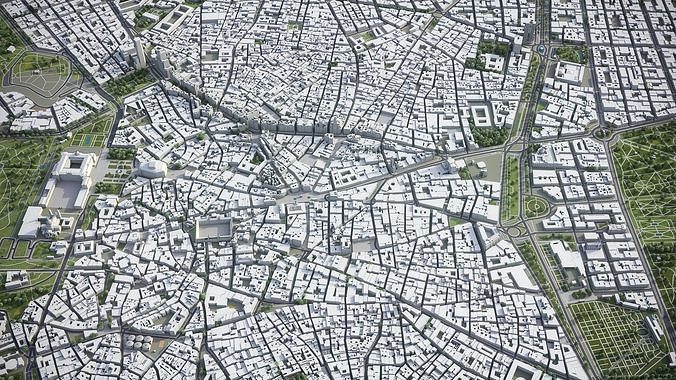 Madrid Low-poly 3D model 4